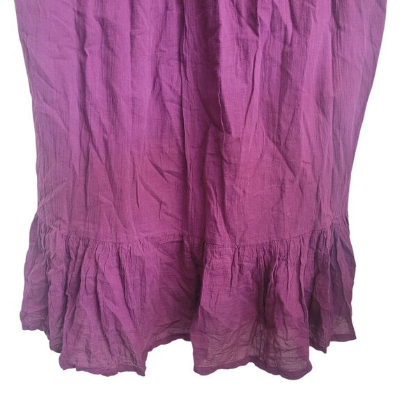 Old Navy Maternity Babydoll Midi Dress Women's Size XL Purple Crochet Lace Trim - Picture 4 of 10